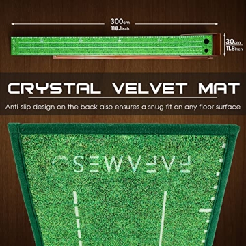 FAFAMESO Golf Putting Mat Perfect for Home & Office Fun