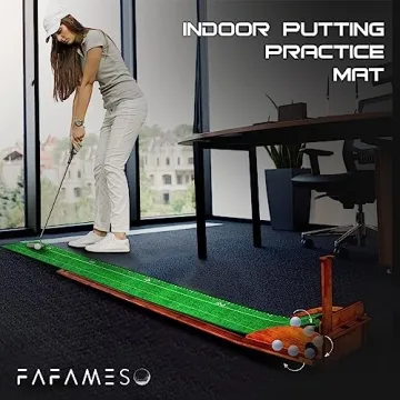 FAFAMESO Golf Putting Mat Perfect for Home & Office Fun