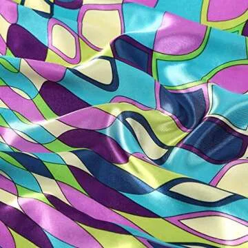 AWAYTR Large Satin Square Head Scarf - 2 Pack Silk Scarves