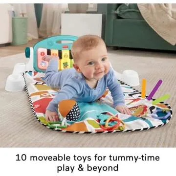 Fisher-Price Kick & Play Piano Gym for Infants - Engaging Playmat