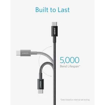 Anker USB C to USB C Cable, Type C Charging Cord Fast Charge(6FT*5,100W), for iPhone 16/16 pro, MacBook and More(USB 2.0,Black)