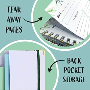 Aesthetic Greenery To Do List Notebook - Beautiful Daily Planner Easily Organizes Your Daily Tasks And Boosts Productivity - The Perfect Journal And Undated Office Supplies Notepad For Women