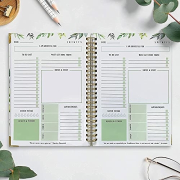 Aesthetic Greenery To Do List Notebook - Beautiful Daily Planner Easily Organizes Your Daily Tasks And Boosts Productivity - The Perfect Journal And Undated Office Supplies Notepad For Women