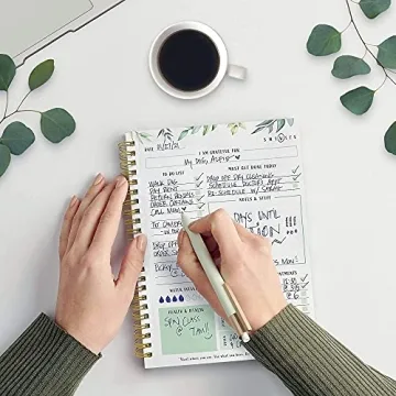 Aesthetic Greenery To Do List Notebook - Beautiful Daily Planner Easily Organizes Your Daily Tasks And Boosts Productivity - The Perfect Journal And Undated Office Supplies Notepad For Women
