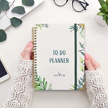 Aesthetic Greenery To Do List Notebook - Beautiful Daily Planner Easily Organizes Your Daily Tasks And Boosts Productivity - The Perfect Journal And Undated Office Supplies Notepad For Women