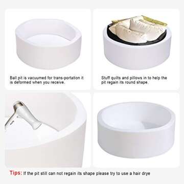 ENMOGO Foam Ball Pit for Toddlers Safe Soft Play