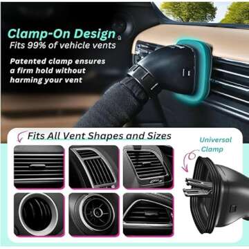 Swanoo Car AC Vent Extender | Air Vent Hose for Backseat | Directs Cool or Hot Air to Kids & Pets | ...