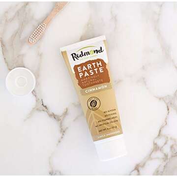 Redmond Earthpaste - Natural Non-Flouride Toothpaste, Cinnamon, 4 Ounce Tube (3 Pack)