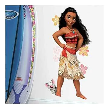 RoomMates Disney Moana Giant Peel and Stick Wall Decals - Perfect for Any Room