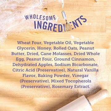 Three Dog Bakery Assort"Mutt" Trio, 48oz – Delicious Dog Treats With Oats, Apple, Peanut Butter & Vanilla, Premium Dog Training Treats, Puppy Treats