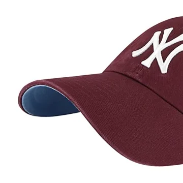 47 New York Yankees Adjustable Cap Dark Maroon White Blue