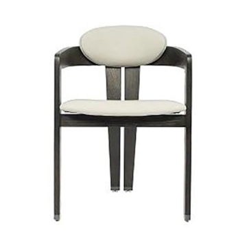 Stylish Dining Chair with Light Grey Upholstery
