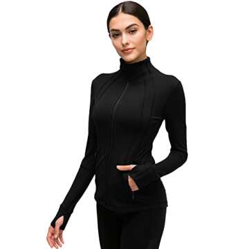 Costdyne Womens Running Yoga Jacket Full Zip Stylish Activewear