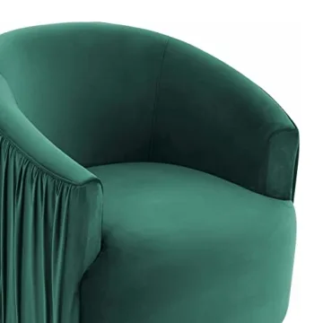 Stylish TOV Furniture London Forest Green Swivel Chair
