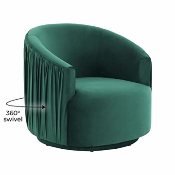 Stylish TOV Furniture London Forest Green Swivel Chair