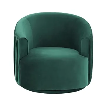 Stylish TOV Furniture London Forest Green Swivel Chair