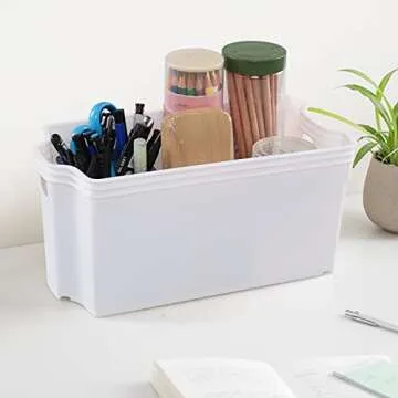 Saedy Stacking Storage Basket Bin Set of 6 - Organize Effortlessly