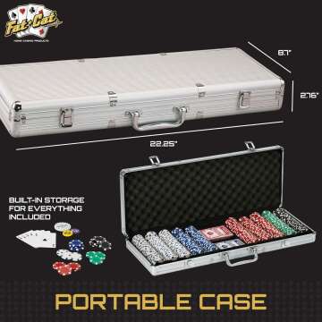 Texas Hold'em Poker Chip Set with Aluminum Case