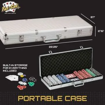 Texas Hold'em Poker Chip Set with Aluminum Case