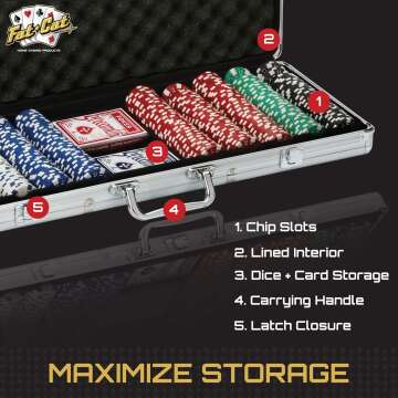 Texas Hold'em Poker Chip Set with Aluminum Case