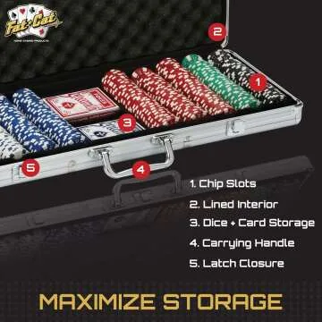 Texas Hold'em Poker Chip Set with Aluminum Case