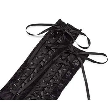 Pinup Lace Up Long Gloves For Women, Lace Fingerless Gloves, Dress-up, Costume or Halloween