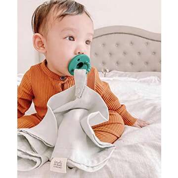 Kishu Baby Organic Cotton Pacifier Blanket Set - Soft & Eco-Friendly