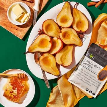 Kiva Vanilla Bean Powder, Gourmet-Grade, 100% Pure Natural Vanilla, Freshly Ground from Madagascar Bourbon Vanilla Beans, Aromatic and Fragrant, Gluten-Free, Non-GMO, Ideal for Baking, Smoothies, Beverages, 3 oz