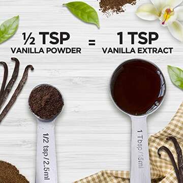 Kiva Vanilla Bean Powder, Gourmet-Grade, 100% Pure Natural Vanilla, Freshly Ground from Madagascar Bourbon Vanilla Beans, Aromatic and Fragrant, Gluten-Free, Non-GMO, Ideal for Baking, Smoothies, Beverages, 3 oz