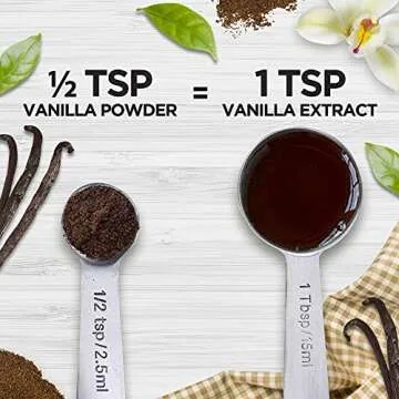 Kiva Vanilla Bean Powder, Gourmet-Grade, 100% Pure Natural Vanilla, Freshly Ground from Madagascar Bourbon Vanilla Beans, Aromatic and Fragrant, Gluten-Free, Non-GMO, Ideal for Baking, Smoothies, Beverages, 3 oz