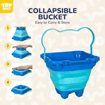 TOY Life Beach Toys, Sand Toys, Sandbox Toys, Beach Toys for Toddlers 1-3, Beach Toys for Kids Ages 4-8, Sand Bucket, Baby Beach Toys, Sand Castle Building Kit, Beach Bucket, Summer Toys