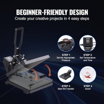 VEVOR 15 x 15 Heat Press - Perfect for T-Shirt Designs