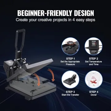VEVOR 15 x 15 Heat Press - Perfect for T-Shirt Designs