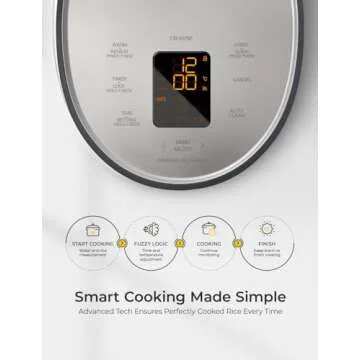 CUCKOO Rice Cooker 3 Cup Uncooked / 6 Cup Cooked, Modern Fuzzy Logic Rice Cooker Small with Delay Timer & Keep Warm Setting, One-Touch Auto Clean Mode, Non-Stick Inner Pot, Gray (CR-0375FG)