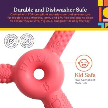 FLUXY Oral Sensory Toys for Kids, Chewy Therapy Tool for Relief
