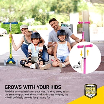 Swagtron K5 3-Wheel Kids Scooter with Light-Up Wheels