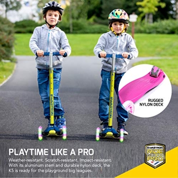 Swagtron K5 3-Wheel Kids Scooter with Light-Up Wheels