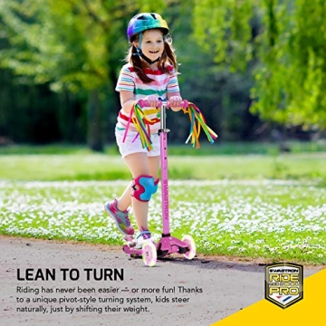 Swagtron K5 3-Wheel Kids Scooter with Light-Up Wheels