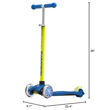 Swagtron K5 3-Wheel Kids Scooter with Light-Up Wheels