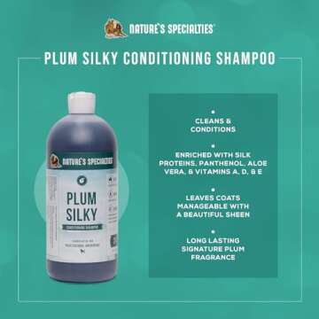 Nature's Specialties Plum Silky Ultra Concentrated Dog Shampoo Conditioner, Makes up to 6 Gallons, N...