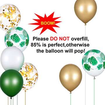 65 Jungle Safari Balloons Set for Kids Birthday Parties