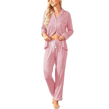 Ultra Soft Women's Pajama Set - Long Sleeve & Elegant Design