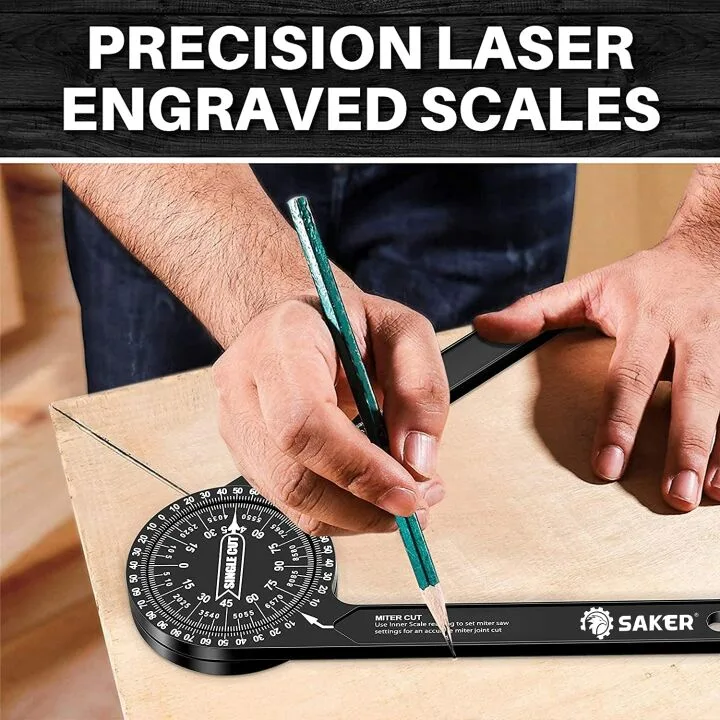 Saker Miter Saw Protractor - Precision Angle Finder