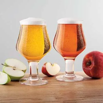 Final Touch Hard Cider Glasses, Set of 2 (GG5018)