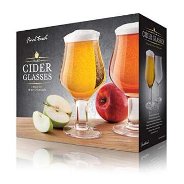 Final Touch Hard Cider Glasses, Set of 2 (GG5018)