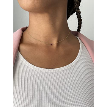 Exquisite Handmade Gold Citrine Birthstone Choker Necklace