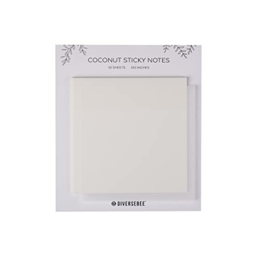 DiverseBee 50 Sheets Pastel Transparent Sticky Notes - Aesthetic 3x3" Clear Sticky Tabs for Organizi...
