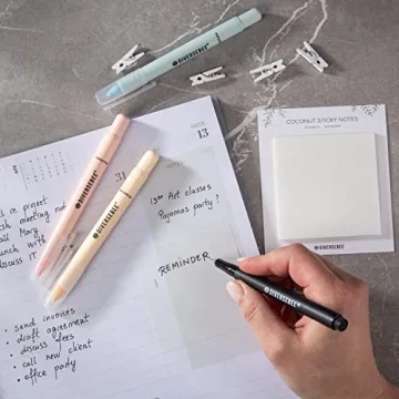 DiverseBee 50 Sheets Budget-Friendly Transparent Sticky Notes