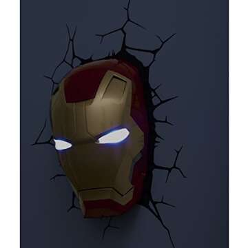 3DLightFX Marvel Avengers Iron Man Mask 3D Deco Light
