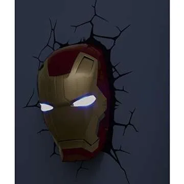 3DLightFX Marvel Avengers Iron Man Mask 3D Deco Light